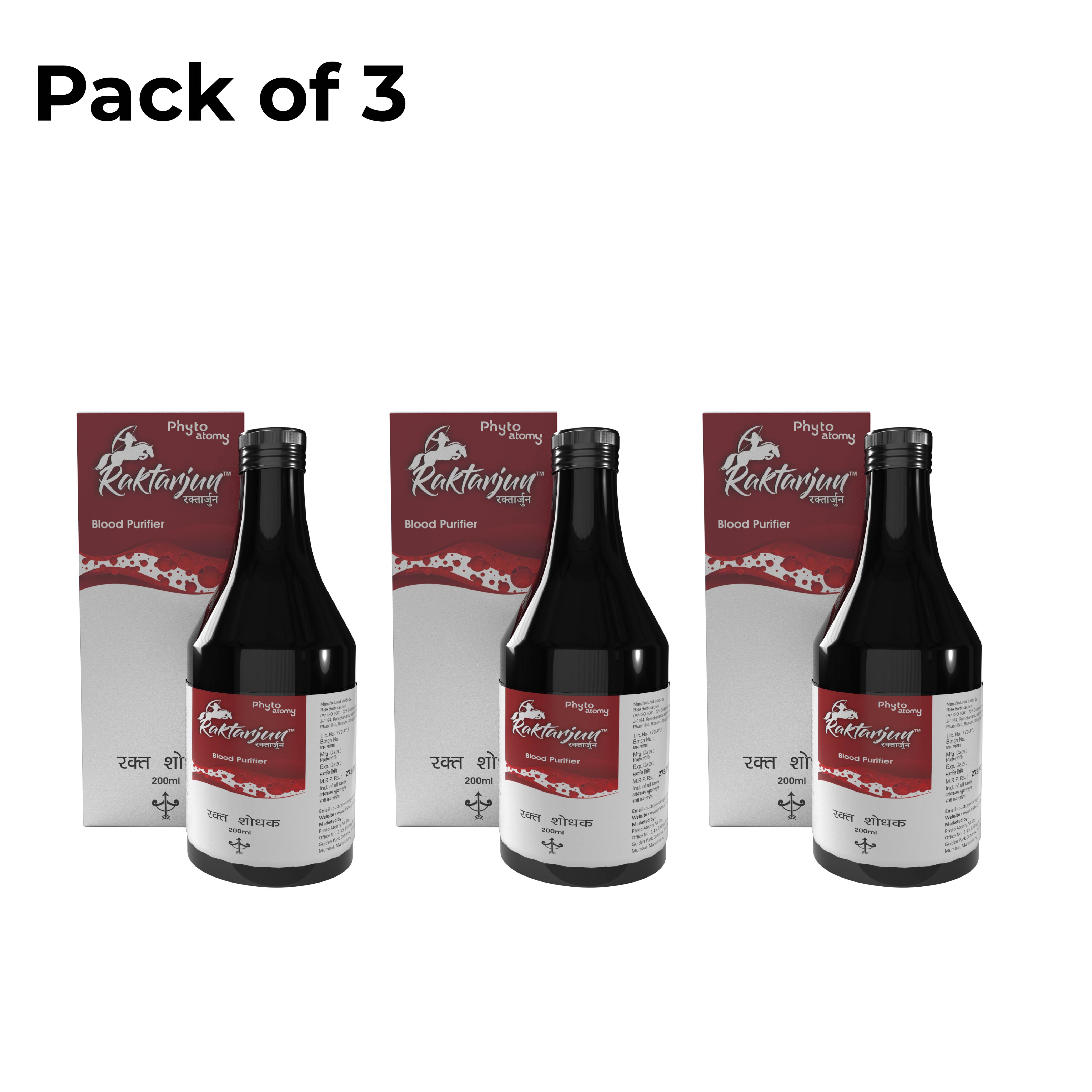Raktarjun 200 ml (Pack Of 3)